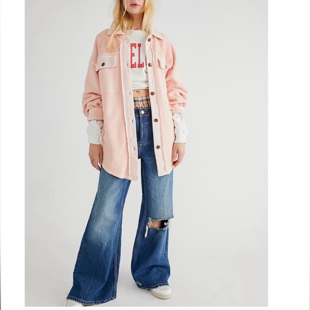 Free people Ruby jacket Oversized xs in sweetheart sunrise NWT - Picture 2 of 9
